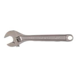 Click-Stop Adjustable Wrenches, 10 in Long, 1-5/16 in Opening, Chrome