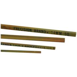 Square Gold Dichromate Plated Keystocks, 4 mm x 12 in, 6 per bundle