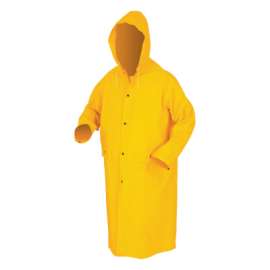 Classic Series Rain Coat, Detachable Hood, 0.35 mm, PVC on Polyester, Yellow, 4X-Large