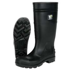 Steel Toe Boots, Size 12, 16 in H, PVC, Black