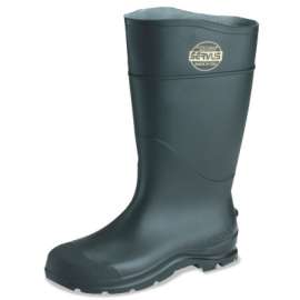 CT Economy Knee Boots, Steel Toe, Size 3, 16 in H, PVC, Black