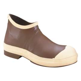 Dipped Neoprene Boots, Size 8, 16 in H, Steel Toe, Brown