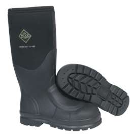Chore Met Guard Boots, Size 5, 16 in H, Rubber, Black