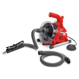 PowerClear Drain Cleaning Machines, 450 rpm, 1/4 in Pipe Dia., 1 1/2 in Drain