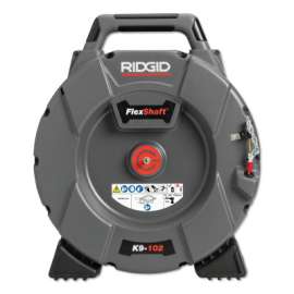 FlexShaft Drain Cleaning Machine, K9-102, 1/4 in x 50 ft Cable, Includes Kit