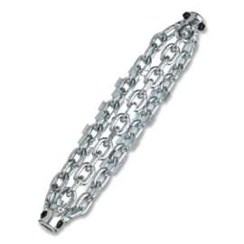 FlexShaft Penetrating Head Chain Knocker, 5/16 in Cable dia, 70 ft L, 3-Chain, 2 in to 4 in Pipes