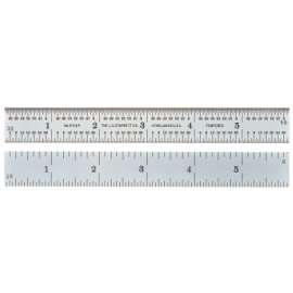 Spring Tempered Rule, 6 in, 4R Measurement Type