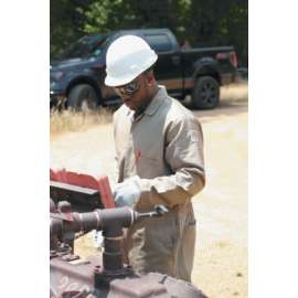681 Full-Featured Contractor Style FR Coveralls, Tan, Large