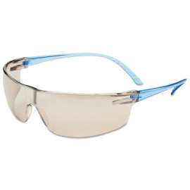 SVP 200 Series Eyewear, Blue Mirror Lens, Hard Coat, Blue Frame