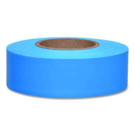 Taffeta Flagging Tape, 1-3/16 in x 150 ft, Flourescent Blue