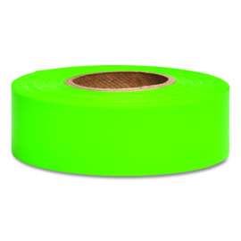 Taffeta Flagging Tape, 1-3/16 in x 150 ft, Flourescent Green