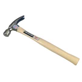 Framing Rip Hammer, Milled Face, Forged Steel, Hickory Handle, 17 in, 2 1/4 lb