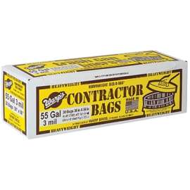 Trash Can Liners with Recycled Plastic, 55 gal, 3 mil, 36 in W X 60 in H, Black
