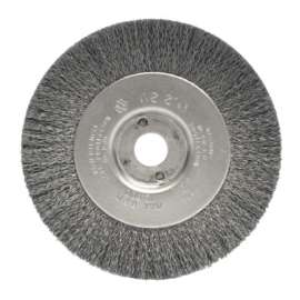 Narrow Face Crimped Wire Wheel, 4 in D x 1/2 in W, .014 in Steel, 6,000 rpm