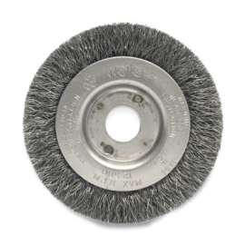Narrow Face Crimped Wire Wheel, 3 in D, .0118 Steel Wire