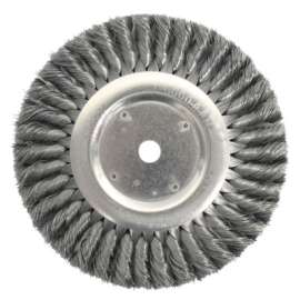 Standard Twist Knot Wire Wheel, 8 in D x 5/8 in W, .0118 in Steel, 6,000 rpm