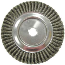 Standard Twist Knot Wire Wheel, 10 in D x 3/4 in W, .016 Steel Wire, 4,500 rpm