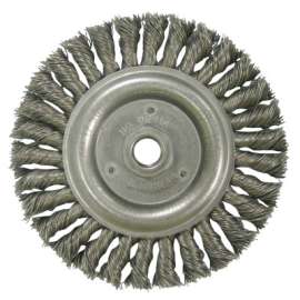 Roughneck® Stringer Bead Wheel, 6 in D x 1/2 W, 30 Knots, .023 Wire, 12,500 rpm