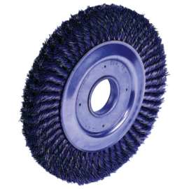 Wide Face Standard Twist Knot Wire Wheel, 12 Dia. x 1 1/4 in W, 0.023, 3,600 rpm