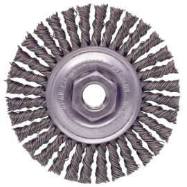 Roughneck Stringer Bead Twist Knot Wire Wheels, 4 in D, M10 x1.5 Nut