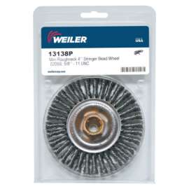 Roughneck® Stringer Bead Wheel, 4 in D x 3/16 W, .02 Stainless Wire, Retail Pack