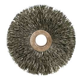 Copper Center Wire Wheel, 3 in D x 5/8 in W, .014 in Steel Wire, 5/8 Arbor Hole