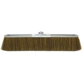 Vortec Pro Strip Broom, 18 in Metal Block, 3 in Trim L, Brown Polypropylene Fill