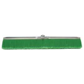 Vortec Pro Strip Broom, 24 in Metal Block, 3 in Trim L, Green Polypropylene Fill