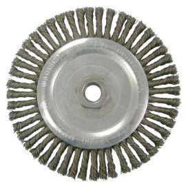 Vortec Pro Knot Wire Wheel, 5 in Dia, .02 in Stainless Steel Wire, 12,500 rpm