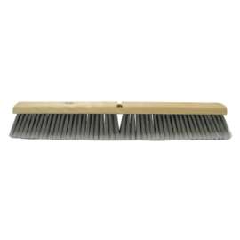 Flagged Silver Polystyrene Fine Sweep Brushes, 18 in Hardwood Block, 3 in Trim L