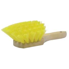 Wood Block Utility Scrub Brush, 2 in Trim L, 8 in Handle, Polypropylene Fill