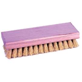 Hand Scrub Brushes, 8 in Hardwood Block, 1 1/8 in Trim L, White Tampico Fill
