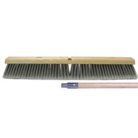 Flagged Silver Polystyrene Fine Sweep Brush, 18 in Hardwood, 3 in Trim, 12 Kit