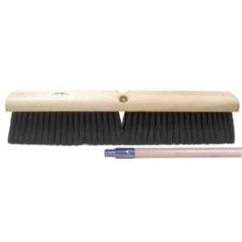 Polypropylene Medium Sweep Brush, 24 in Hardwood Block, 3 in Trim