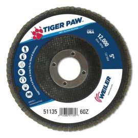 Tiger Paw Coated Abrasive Flap Discs, 5"