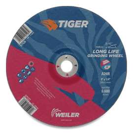 Tiger® AO Type 27 Grinding Wheel, 5 x 1/4 in, 7/8 in Arbor, A24R
