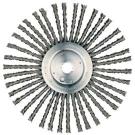 Joint/Crack Cleaning Brush, 12 in D x 3/8 in W, .035 in Steel Wire, 38 Knots