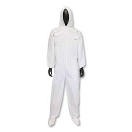 Posi-Wear® BA Microporous Disposable Coveralls with Hood and Boot, White, 2X-Large