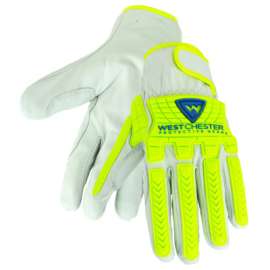 Goat TPR Driver with A7 lining on palm, Premium Grain Goatskin, 2X-Large, Green