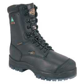 45 Series Leather 9 in Lace-Up Composite Toe Boots, Size 12, Black