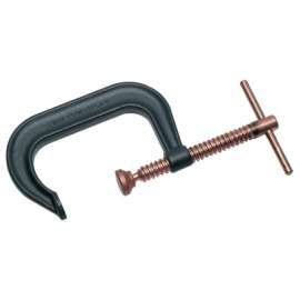 Spark-Duty 400P/400CS Hi-Vis C-Clamp, Sliding Pin, 2-5/8 in Throat Depth, Gray, 0 in to 2-1/8 in Opening
