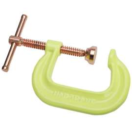 Spark-Duty 400P/400CS Hi-Vis C-Clamp, Sliding Pin, 2-3/4 in Throat Depth, Yellow, 0 in to 4 in Opening