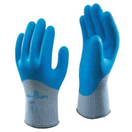 305 Latex Coated Gloves, X-Large, Blue/Gray