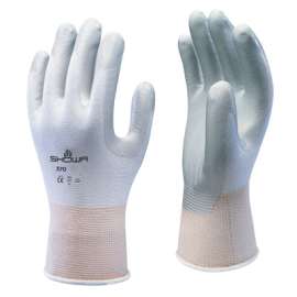 Atlas Assembly Grip 370W Nitrile-Coated Gloves, Medium, Gray/White