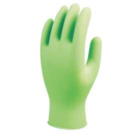 7705PFT Disposable Nitrile Gloves, Powder Free, 4 mil, X-Large,  Fluorescent Green