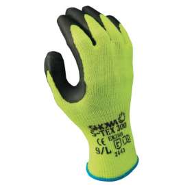 S-Tex 300 Rubber Palm-Coated Gloves, X-Large, Black/Hi-Viz Yellow