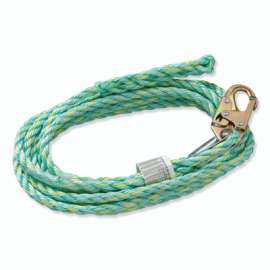 Verticle Lifeline, 25 ft, Steel Snap Hook, 310 lb
