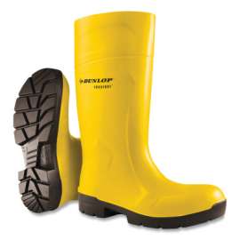 Purofort® FoodPro MultiGrip Boots, Men's 8, Polyurethane, Yellow/Black