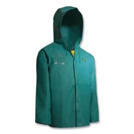 Chemtex Jacket with Hood, 2X-Large, PVC, Green