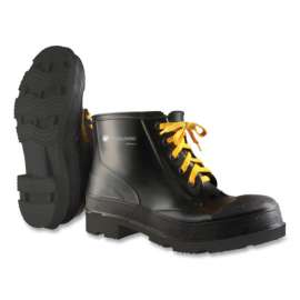 Monarch Steel Toe Ankle Boots, Lace-Up, Men's 6, Polyester/PVC, Black
